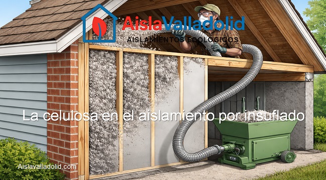 celulosa en el aislamiento por insuflado