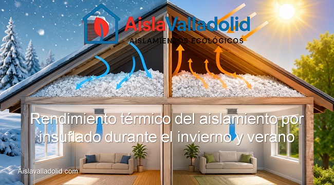 Rendimiento térmico del aislamiento por insuflado durante invierno y verano